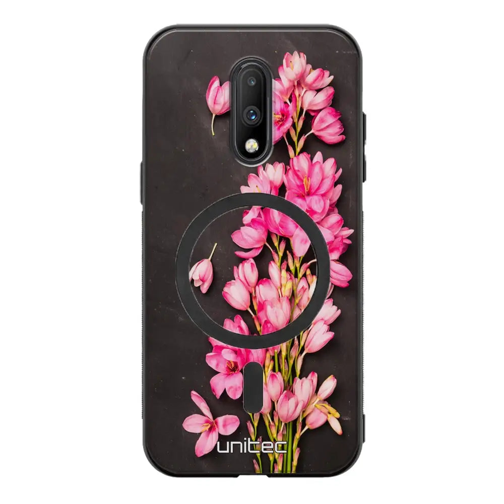 OnePlus 7 kukka suojakuoret - Pink Flowers