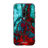 OnePlus 7 Pro marmori suojakuoret - Blue Red Marble