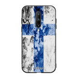 OnePlus 7 Pro suojakuoret - Painted Finnish Flag - Ei