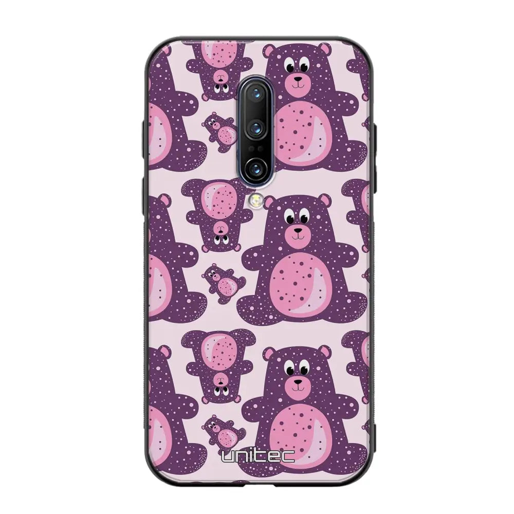 OnePlus 7 Pro suojakuoret - Purple Teddy Bear - Ei