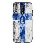 OnePlus 7 suojakuoret - Painted Finnish Flag - Ei