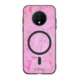 OnePlus 7T marmori suojakuoret - Light Pink Marble