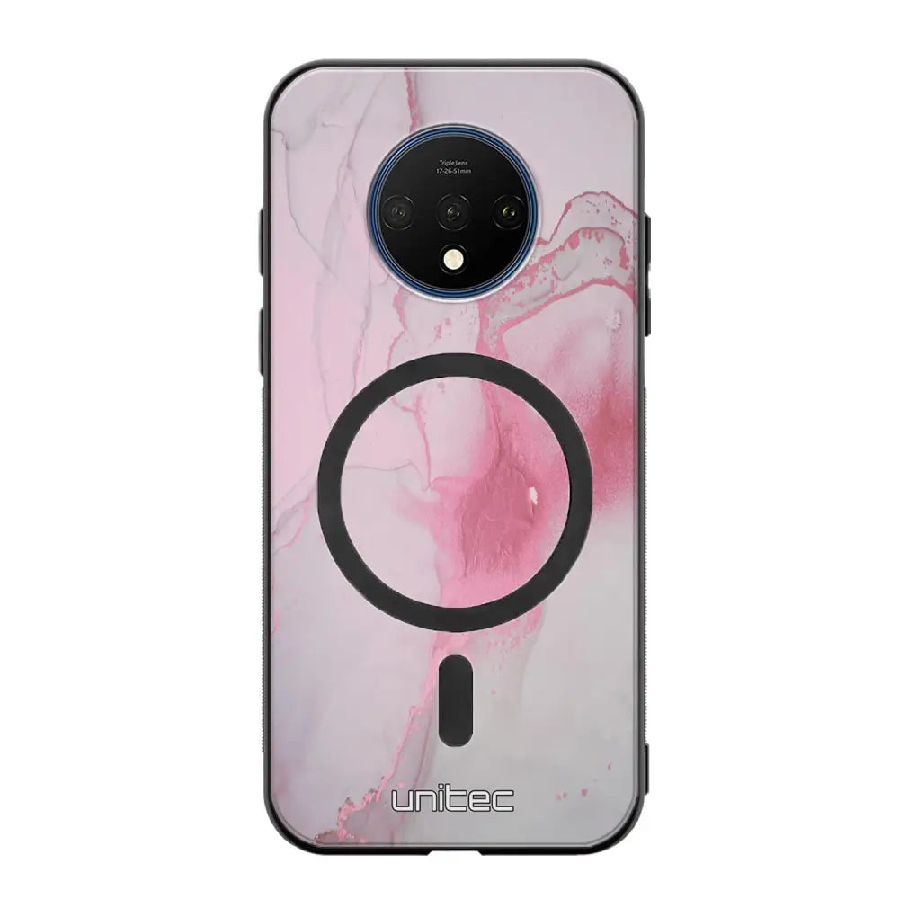 OnePlus 7T marmori suojakuoret - Pink Pok Rie