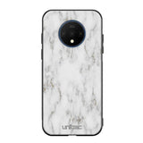 OnePlus 7T marmori suojakuoret - White Marble - Ei