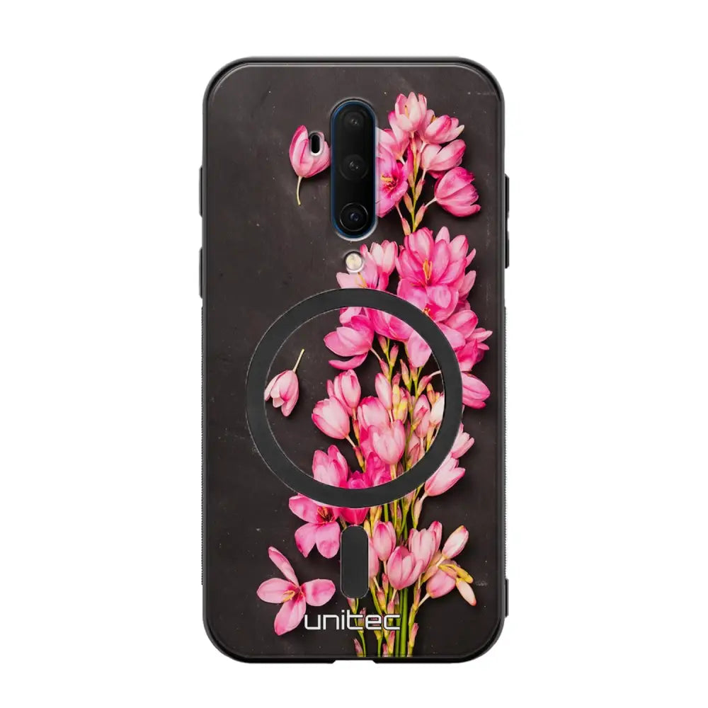 OnePlus 7T Pro kukka suojakuoret - Pink Flowers