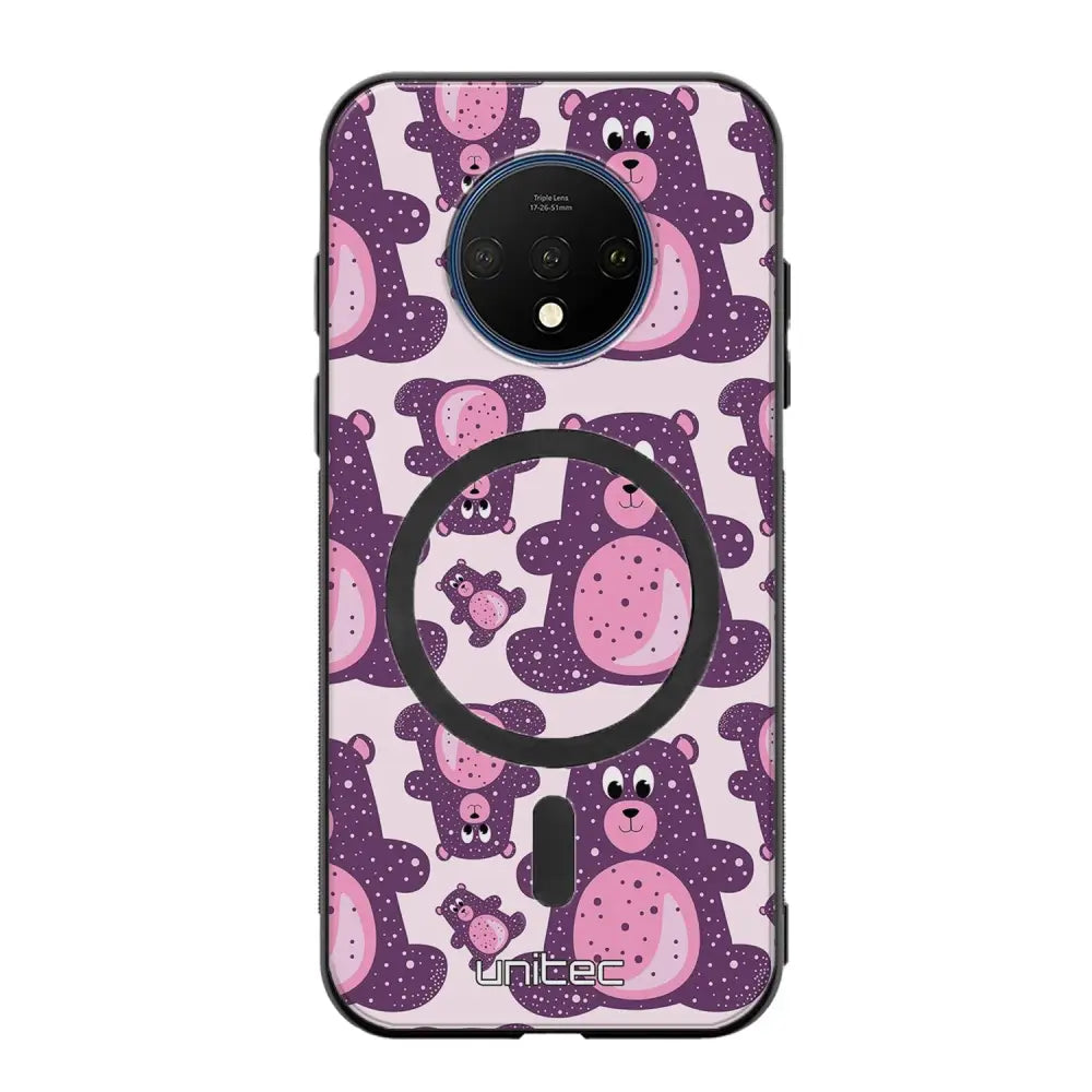 OnePlus 7T suojakuoret - Purple Teddy Bear