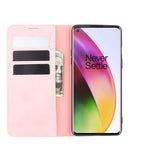 OnePlus 8 Unitec Lompakko Suojakotelo Pinkki