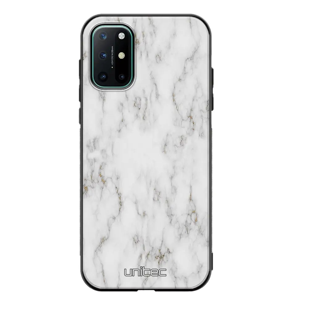 OnePlus 8T marmori suojakuoret - White Marble - Ei