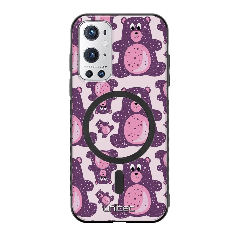 OnePlus 9 Pro suojakuoret - Purple Teddy Bear