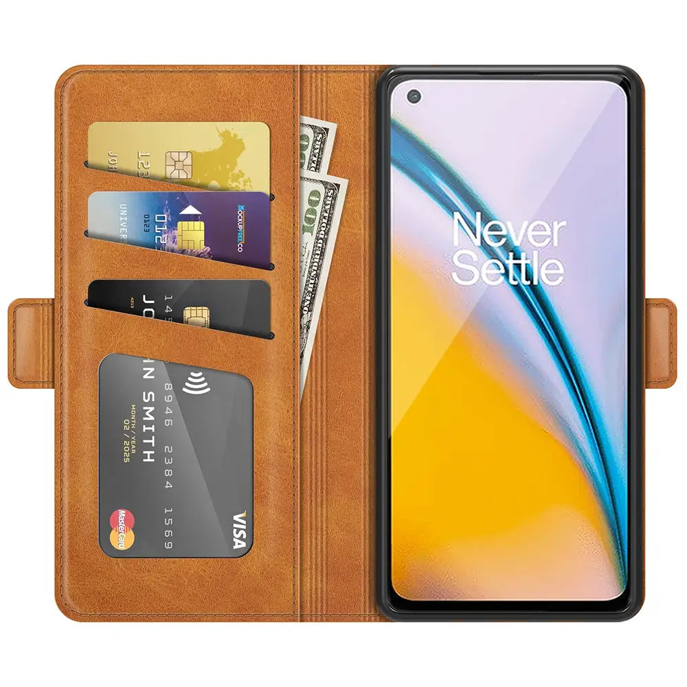 Oneplus Nord 2 Lompakko Suojakotelo Ruskea