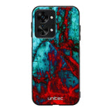 OnePlus Nord 2T marmori suojakuoret - Blue Red Marble - Ei