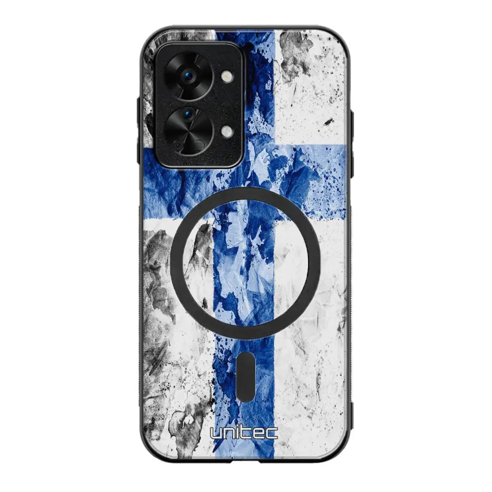 OnePlus Nord 2T suojakuoret - Painted Finnish Flag