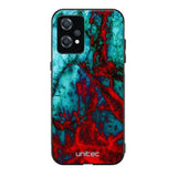 OnePlus Nord CE 2 Lite marmori suojakuoret - Blue Red Marble - Ei