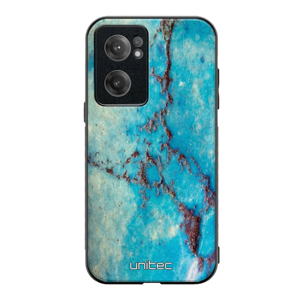 OnePlus Nord CE 2 marmori suojakuoret - Turquoise Marble - Ei