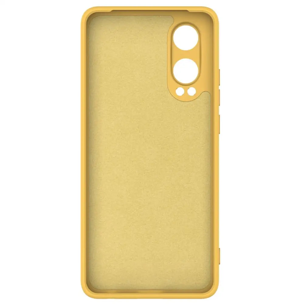 Keltainen silikonikuori OnePlus Nord CE 4 Lite kameraleikkauksilla ja suojaavalla muotoilulla