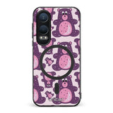 OnePlus Nord CE 4 Lite suojakuoret - Purple Teddy Bear