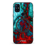 OnePlus Nord N10 marmori suojakuoret - Blue Red Marble