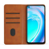 OnePlus Nord N10 Unitec Lompakko Suojakotelo Ruskea