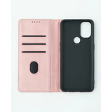 OnePlus Nord N10 Unitec Lompakko Suojakotelo Ruusukulta