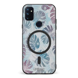 OnePlus Nord N100 kukka suojakuoret - Monstera Texture