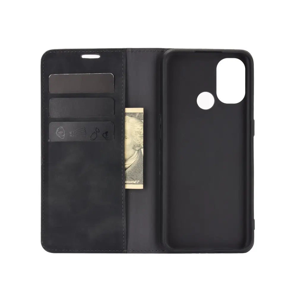 OnePlus Nord N100 Lompakko Suojakotelo Musta