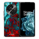 OnePlus Open marmori suojakuoret - Blue Red Marble