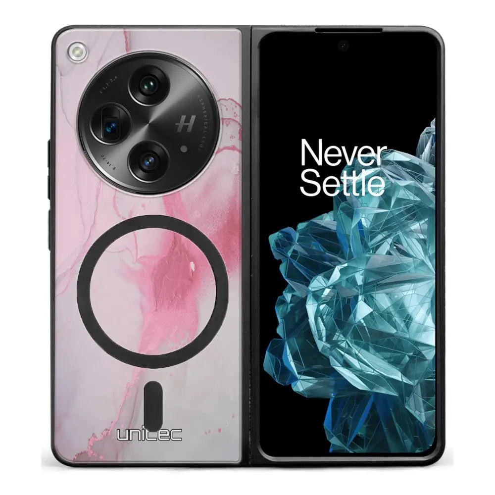 OnePlus Open marmori suojakuoret - Pink Pok Rie