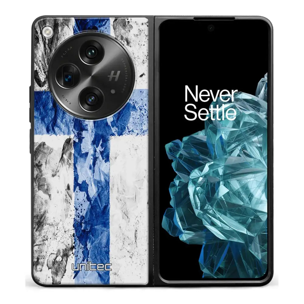 OnePlus Open suojakuoret - Painted Finnish Flag - Ei