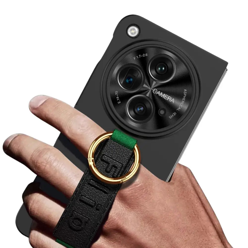 OnePlus Open Suojakuori sormushihnalla - Musta