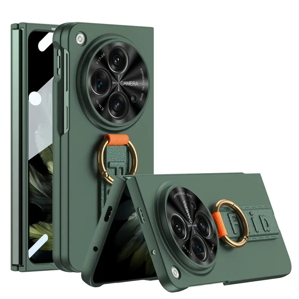 OnePlus Open Suojakuori sormushihnalla - Vihreä