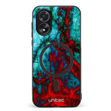 Oppo A38 marmori suojakuoret - Blue Red Marble