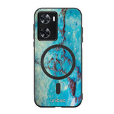 Oppo A77 marmori suojakuoret - Turquoise Marble