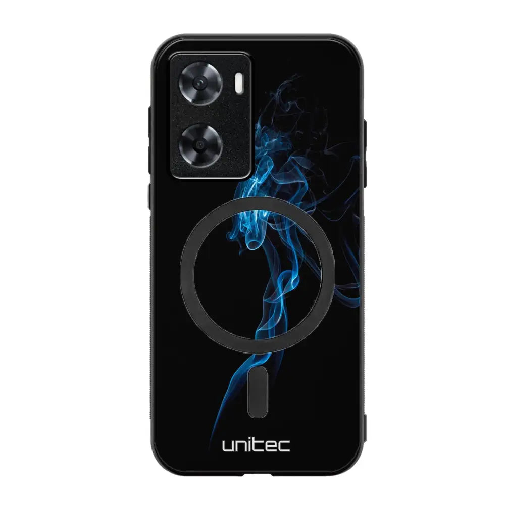 Oppo A77 suojakuoret - Blue Smoke On Black