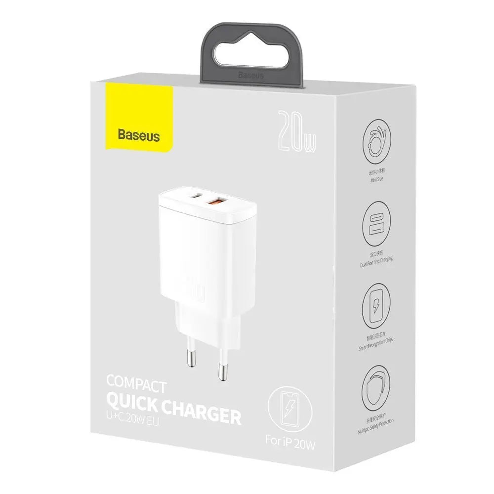 Puhelimen laturi USB ja USB-C liittimellä 20W