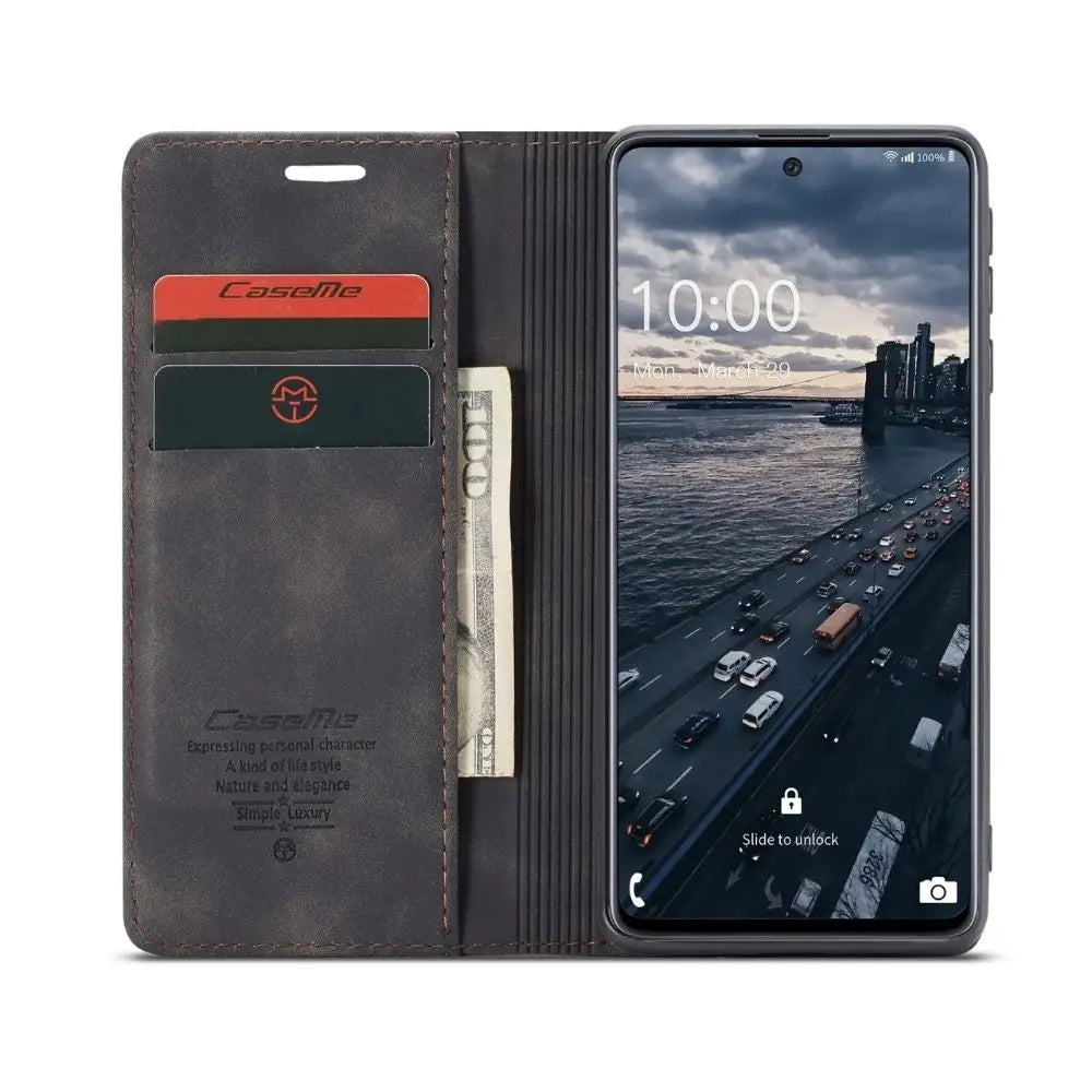 Samsung A33 5G Lompakko Suojakotelo Musta