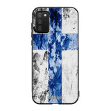 Samsung Galaxy A02s suojakuoret - Painted Finnish Flag - Ei