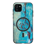 Samsung Galaxy A03 marmori suojakuoret - Turquoise Marble
