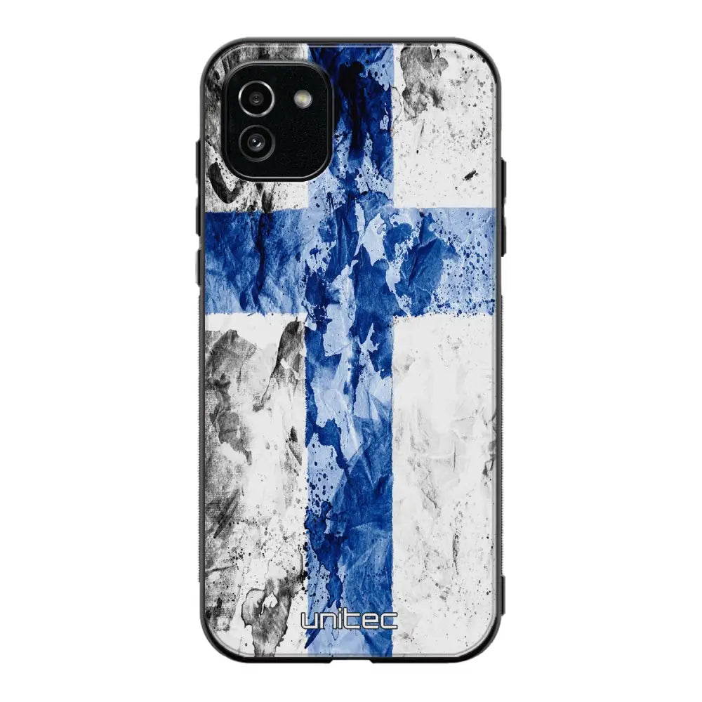 Samsung Galaxy A03 suojakuoret - Painted Finnish Flag - Ei