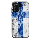 Samsung Galaxy A03s suojakuoret - Painted Finnish Flag - Ei