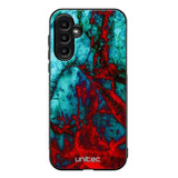 Samsung Galaxy A04s marmori suojakuoret - Blue Red Marble - Ei