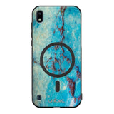 Samsung Galaxy A10 marmori suojakuoret - Turquoise Marble