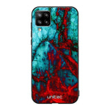 Samsung Galaxy A12 marmori suojakuoret - Blue Red Marble - Ei