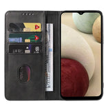 Samsung Galaxy A12 Unitec Lompakko Suojakotelo Musta