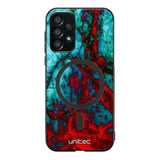 Samsung Galaxy A13 4G marmori suojakuoret - Blue Red Marble