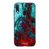 Samsung Galaxy A20e marmori suojakuoret - Blue Red Marble