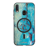 Samsung Galaxy A20e marmori suojakuoret - Turquoise Marble