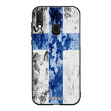 Samsung Galaxy A20e suojakuoret - Painted Finnish Flag - Ei