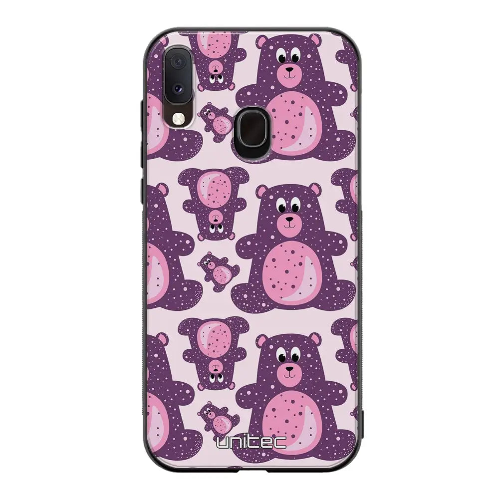 Samsung Galaxy A20e suojakuoret - Purple Teddy Bear - Ei