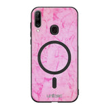 Samsung Galaxy A20s marmori suojakuoret - Light Pink Marble