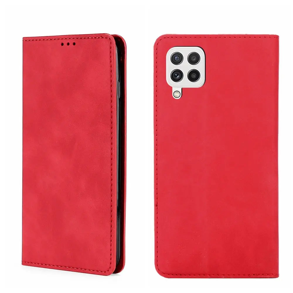 Samsung Galaxy A22 5G Unitec Lompakko Suojakotelo Punainen